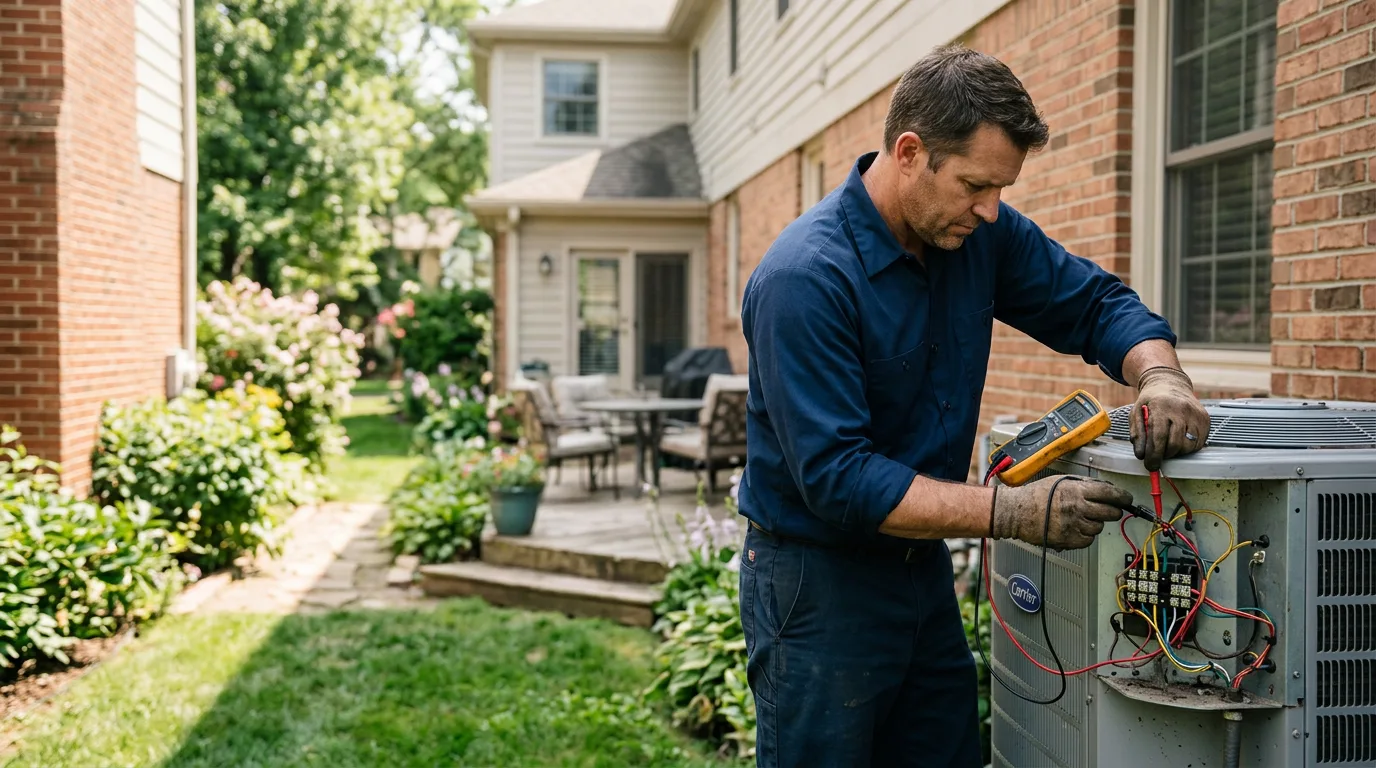 HVAC technician working near Harris, IA